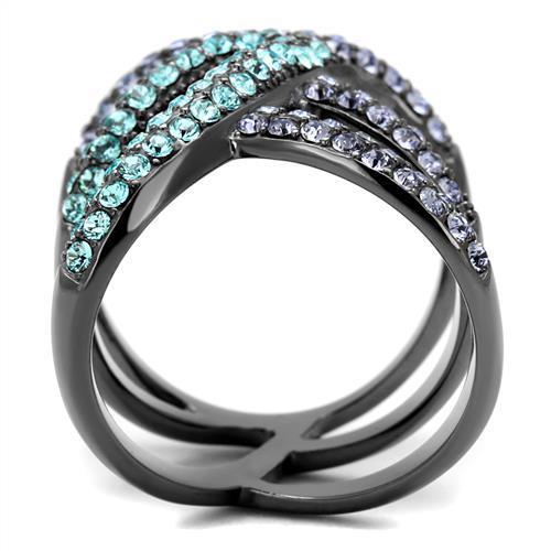 TK2766 - IP Light Black (IP Gun) Stainless Steel Ring with