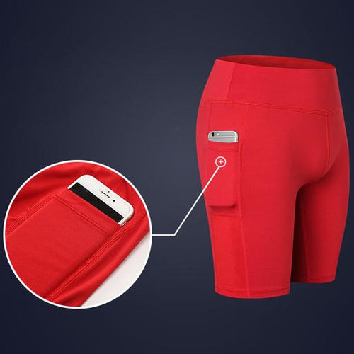 Load image into Gallery viewer, Yoga Shorts Stretchable With Phone Pocket
