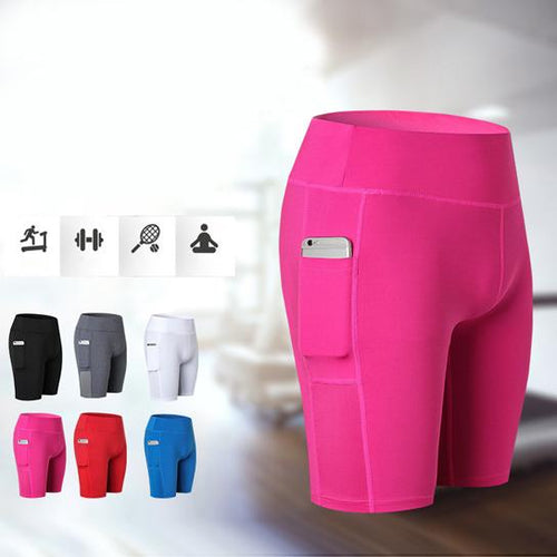 Load image into Gallery viewer, Yoga Shorts Stretchable With Phone Pocket
