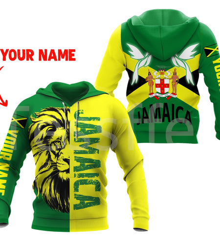 Tessffel County Flag Africa Jamaica King Emblem Lion NewFashion Tracksuit 3DPrint Men/Women Streetwear Pullover Funny Hoodies A2