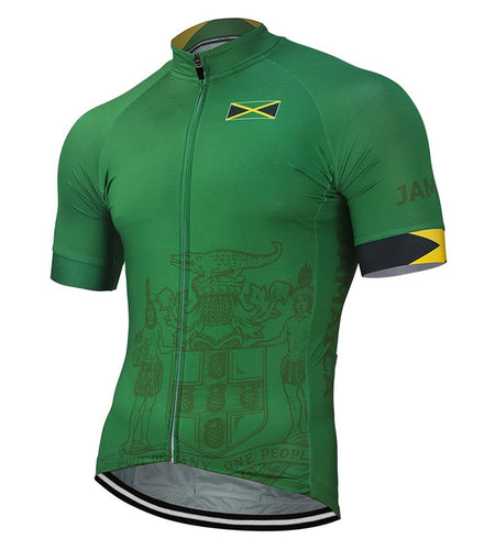 Jamaica National 2022 Team New Summer Cycling Jersey Bike Clothing Green Cycling Wear Bike Road Mountain Race Tops Quick Dry