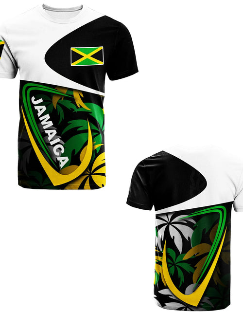 Load image into Gallery viewer, Jamaica Flag T Shirt For Men Football Jersey National Emblem Tees Soccer Team Clothing
