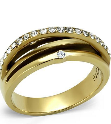 TK2611 - IP Gold(Ion Plating) Stainless Steel Ring with Top Grade